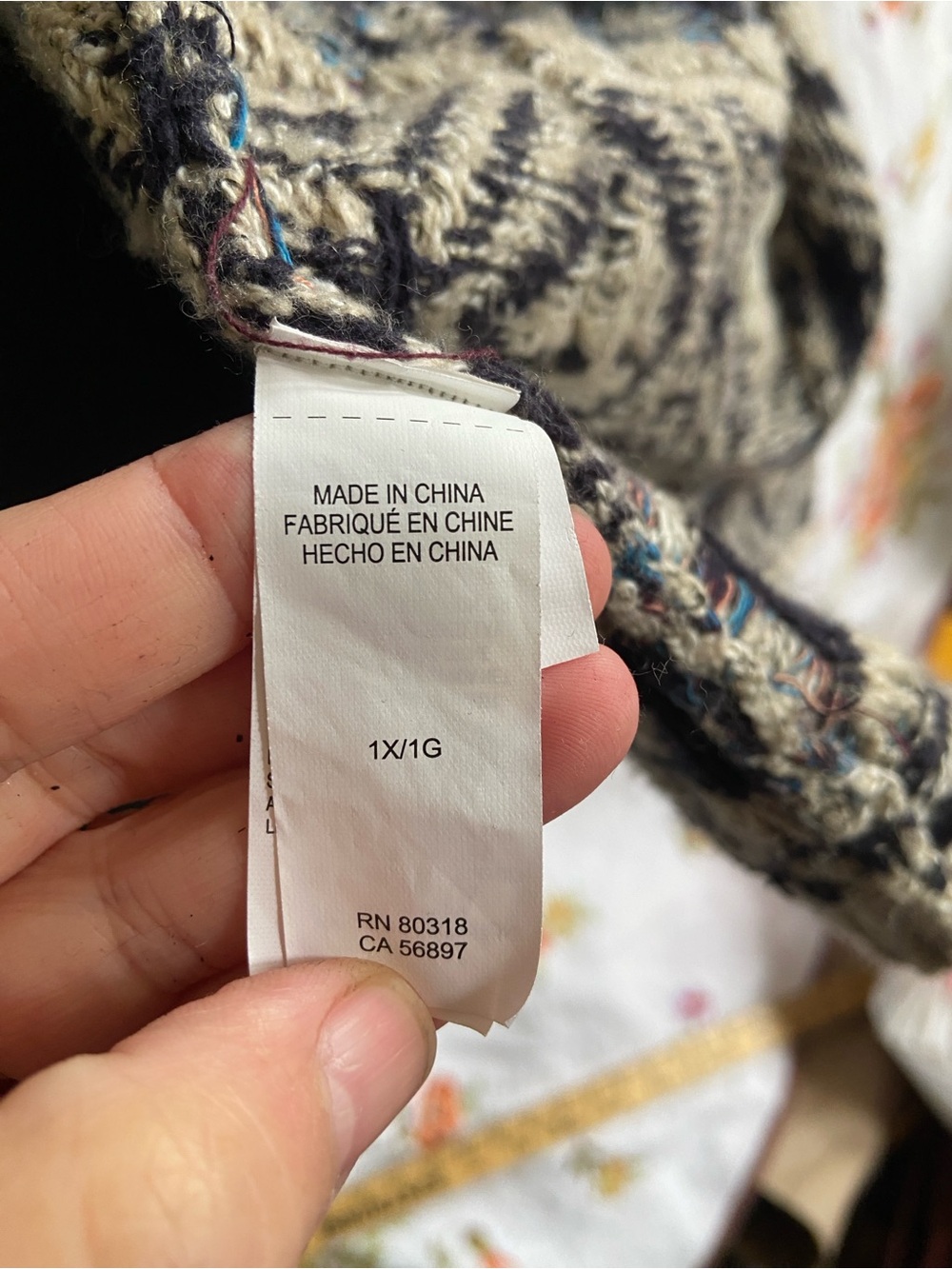Lucky Brand 1X Shawl Cardigan Aztec Print Sweater - Picture 4 of 6